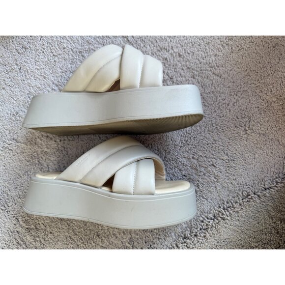 Vagabond Sandal Womens Size 6 Ivory Courtney Crossband Open Toe Slide Casual - Picture 7 of 16